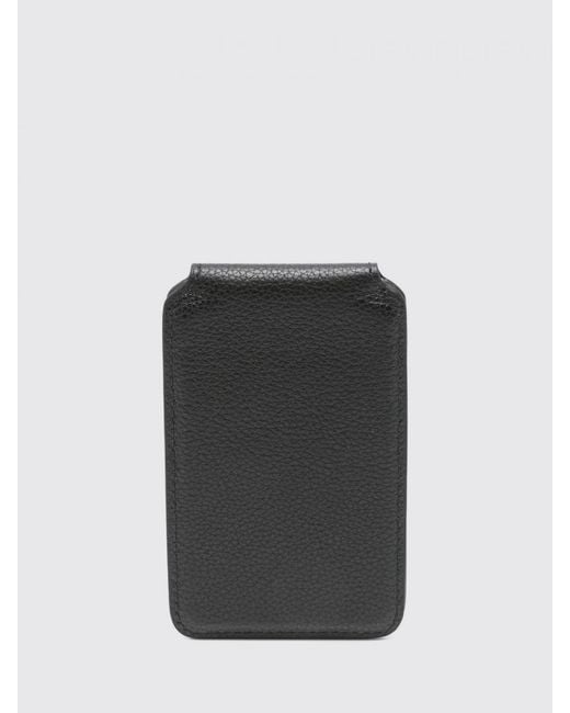 Emporio Armani Black Leather Card Holder for men