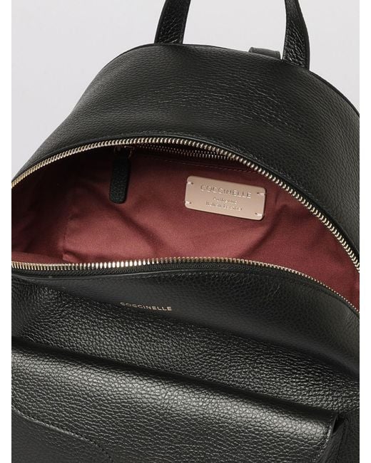 Coccinelle Black Beat Generation Grained Leather Backpack