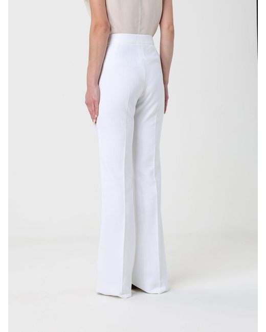 Max Mara White Cecina Classic Cotton Trousers