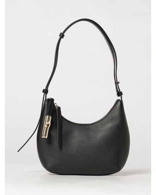 Furla Black Hobo Bag
