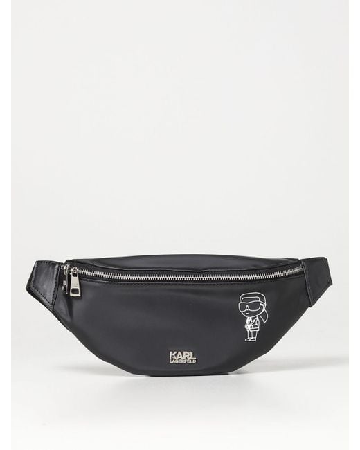 Karl Lagerfeld Gray Belt Bag for men