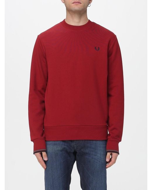Fred Perry Red Sweatshirt for men