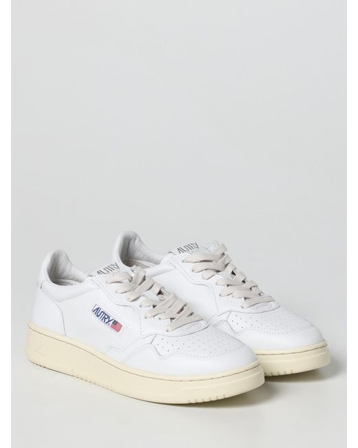 Autry Medalist Leder-Sneakers in White für Herren