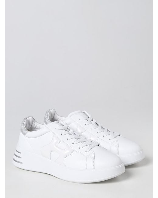 Baskets Rebel H564 En Cuir Hogan en coloris White