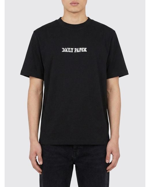 Daily Paper Black Printed Cotton T-Shirt for men