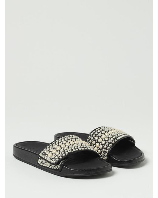 Jimmy Choo White Flache Sandalen Damen