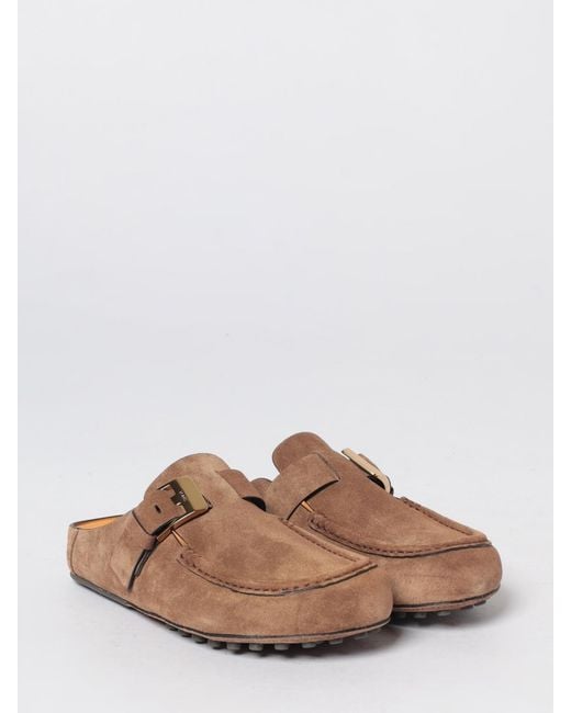 Tod's White Suede Mules