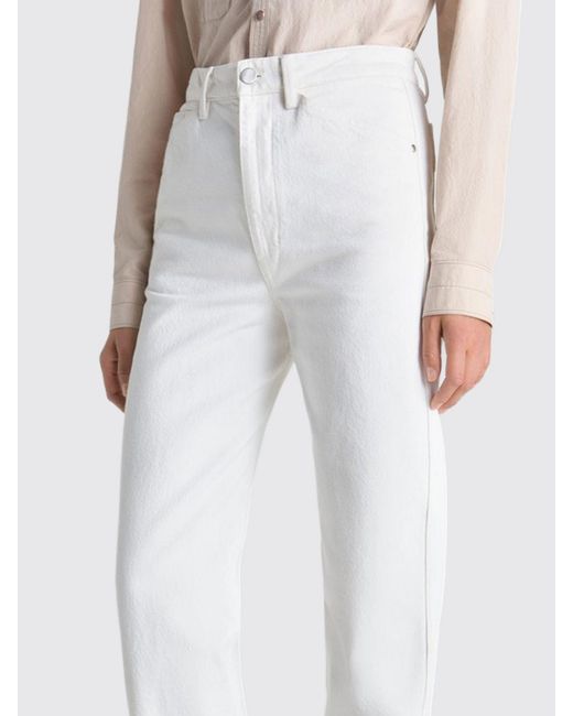 Lemaire White Straight Jeans