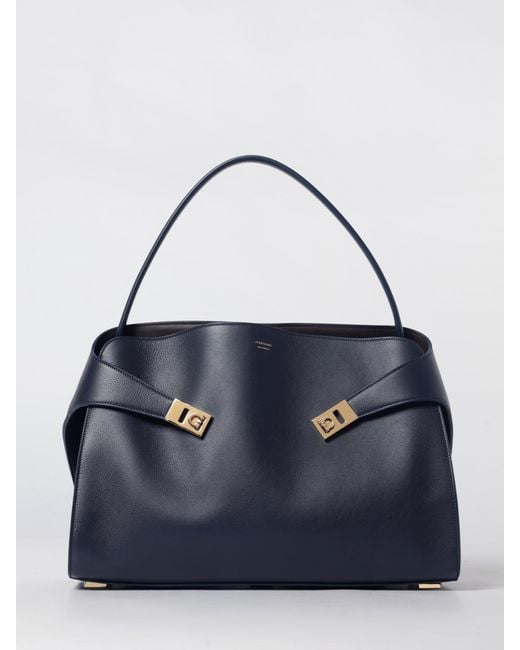 Ferragamo Blue Hug Leather Bag