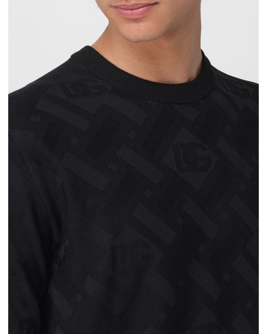 Dolce & Gabbana Black Dolce &Amp Gabbana Cotton Crew-Neck Pullover for men