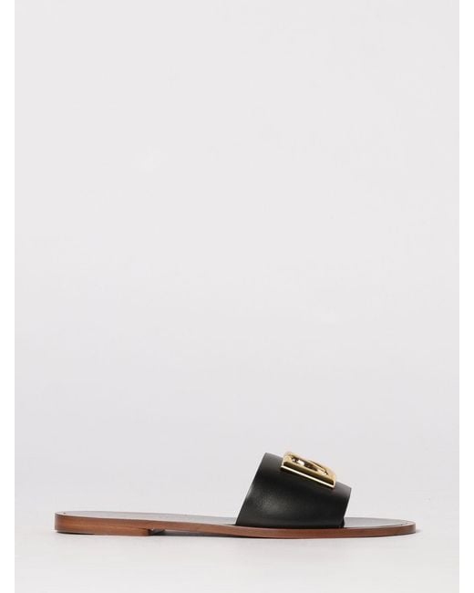 Dolce & Gabbana Black Dolce &Amp Gabbana Dg Leather Slippers
