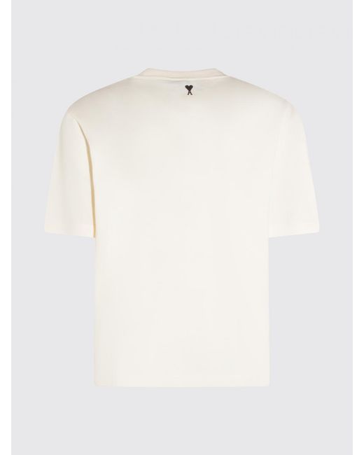AMI Natural Cotton T-Shirt With Logo for men