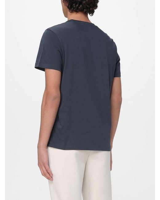 Peuterey Blue Cotton T-Shirt With Mini Logo for men