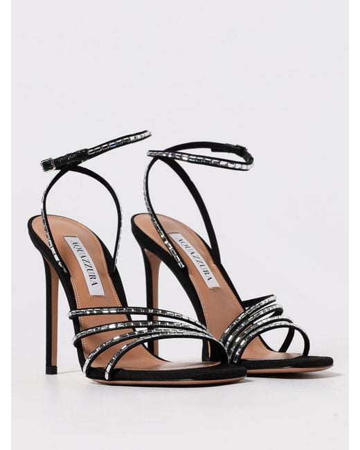 Aquazzura Black Heeled Sandals
