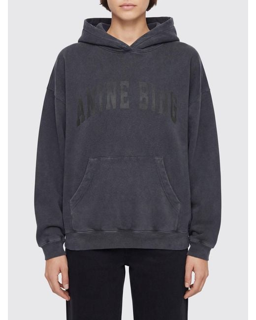 Anine Bing Blue Cotton Hoodie