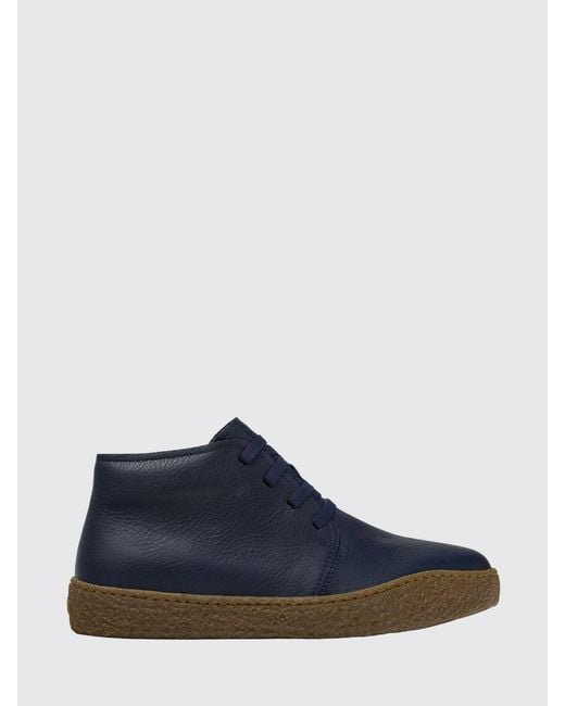 Camper Blue Peu Terreno Leather Ankle Boots for men