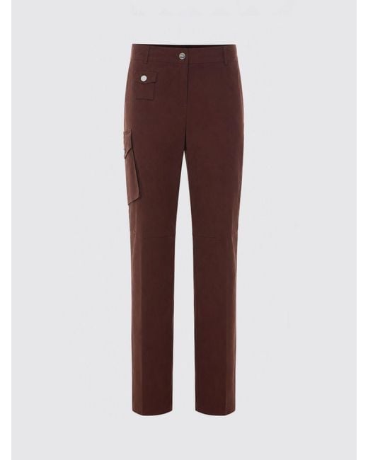 Ganni Red Slim Fit Stretch Organic Cotton Cargo Trousers