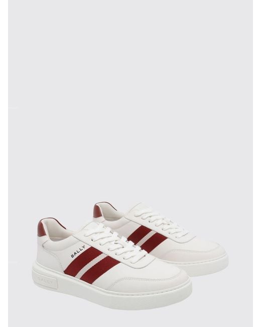 Bally Pink Leather Sneakers for men