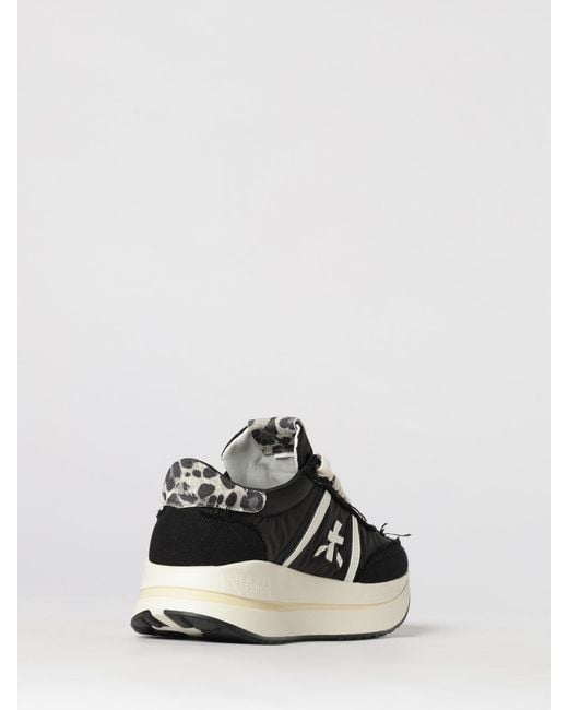 Premiata White Bethcoin Suede And Mesh Sneakers