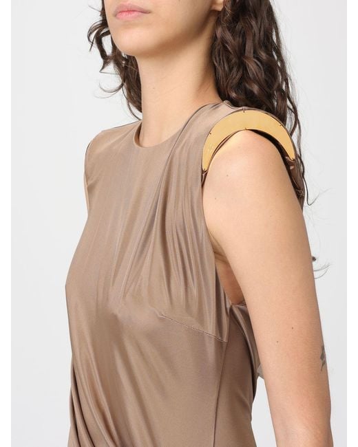 Elisabetta Franchi Natural Long Jersey Dress