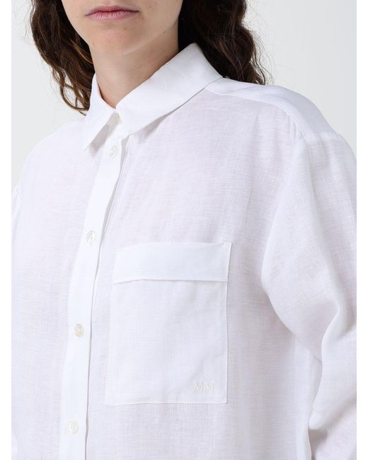 Max Mara White Max Mara Mm Linen Shirt