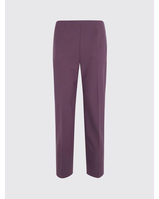Alberta Ferretti Purple High-Waisted Skinny Trousers