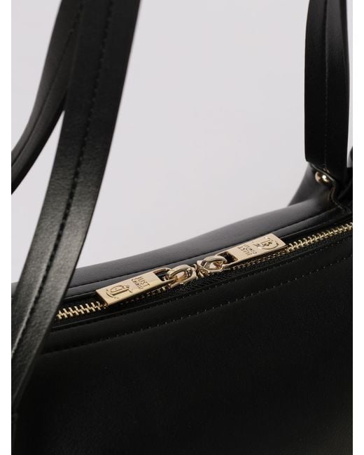 Just Cavalli Black Faux Leather Shoulder Bag