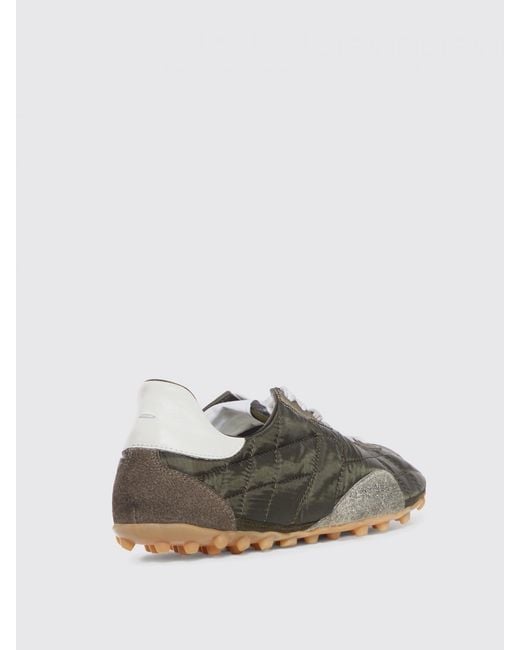 Maison Margiela Gray Sprinters Quilted Nylon And Leather Sneakers for men
