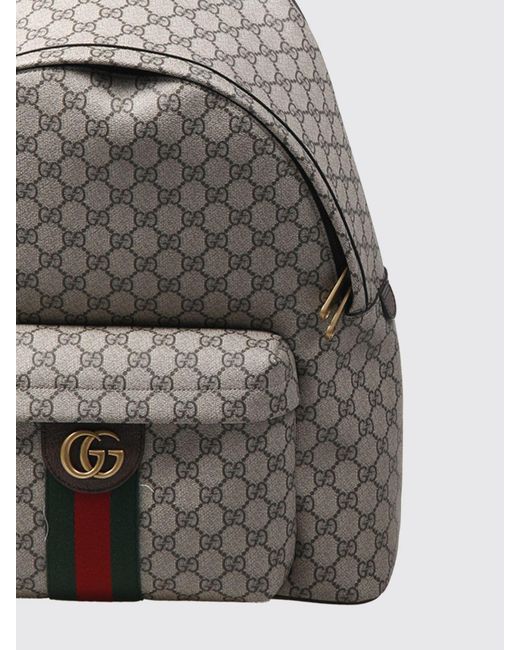 Gucci Gray Ophidia Gg Supreme Fabric Backpack for men