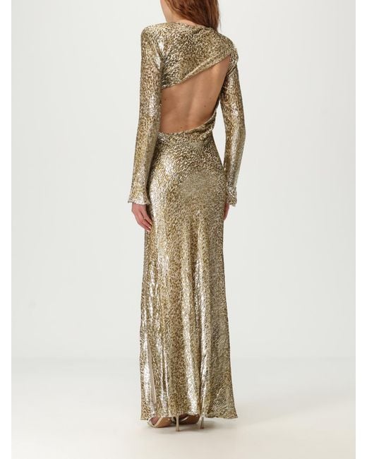 Self-Portrait Natural Elegant Long Sleeve Evening Gown With Thigh Slit