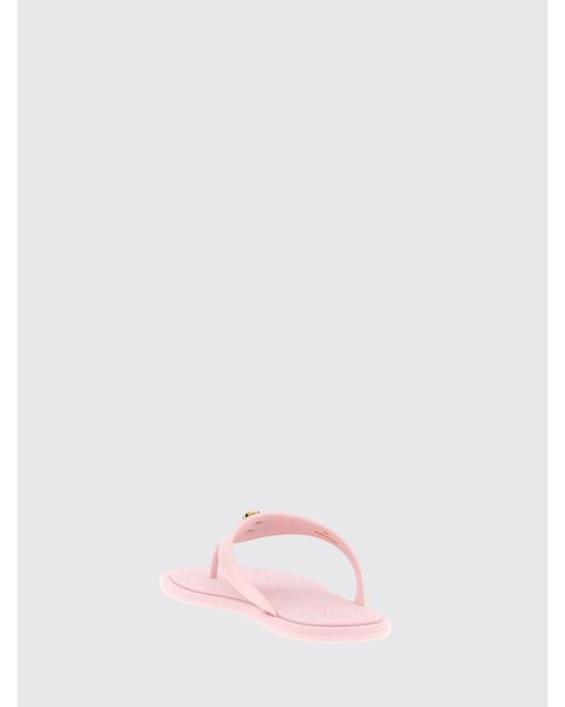 Versace Pink La Medusa Rubber Flip Flops