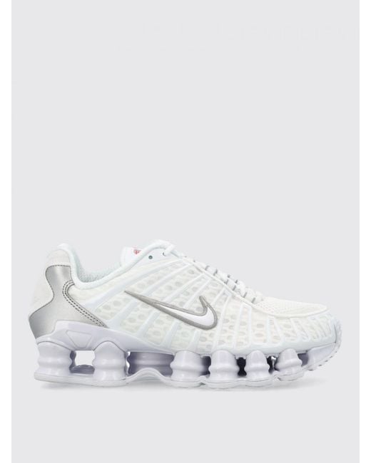 Nike White Shox Tl Mesh And Rubber Sneakers