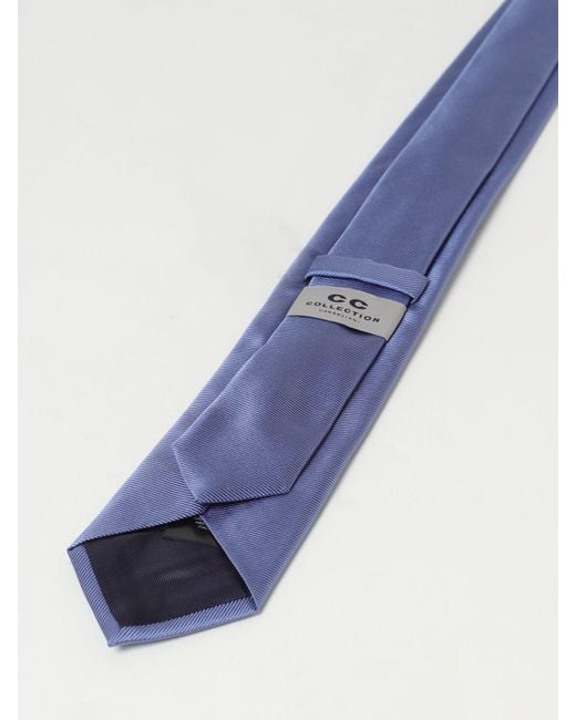 Cravatta in seta a costine di Corneliani in Blue da Uomo