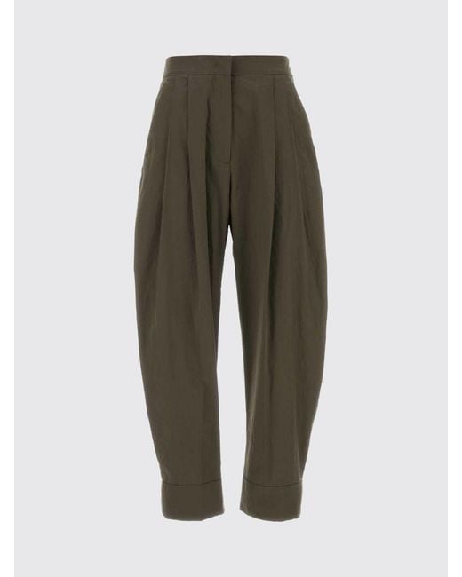 PT Torino Green Twill Cropped Trousers