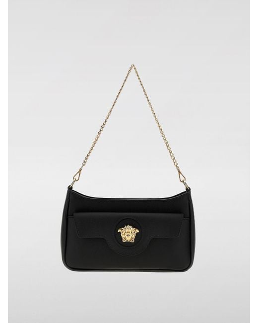 Versace White La Medusa Grained Leather Bag