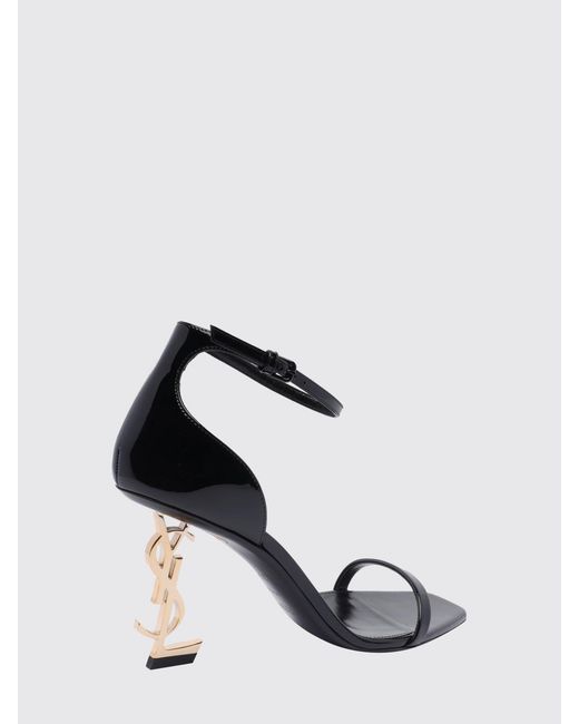 Saint Laurent White Opyum Patent Leather Sandals