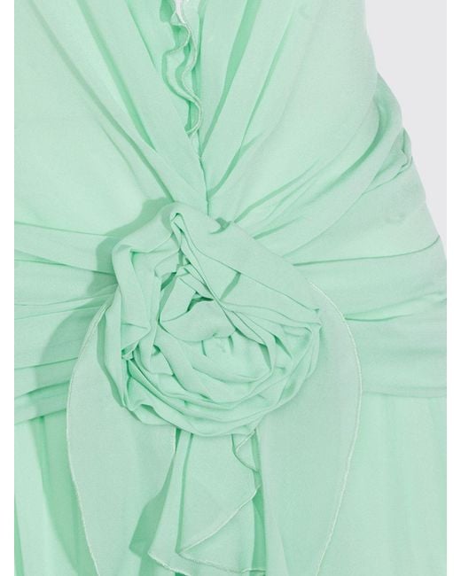 Blumarine Green Viscose Long Dress