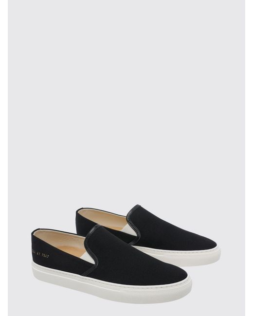 Common Projects White Suede Slip-On Sneakers With Foil-Stamped Logo for men