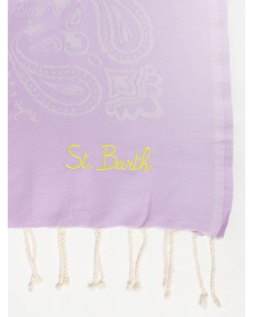 Telo da bagno Bandana Fouta in cootne con motivo jacquard di Mc2 Saint Barth in Purple