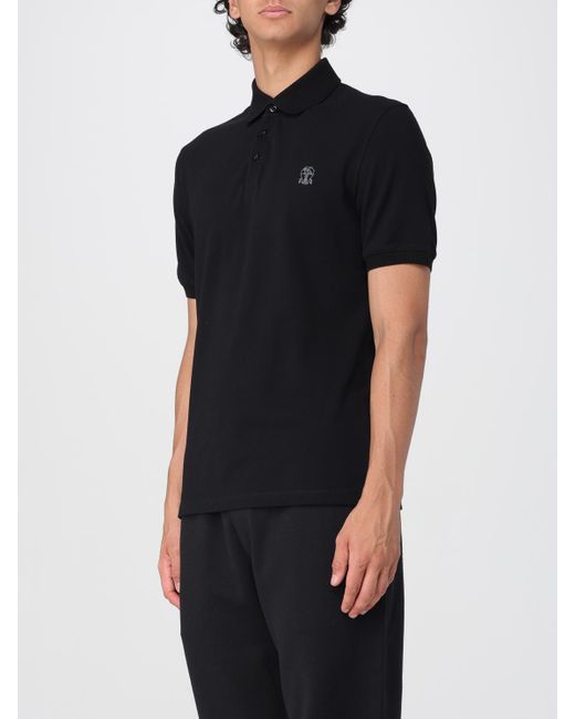 Brunello Cucinelli Polo Herren in Black für Herren