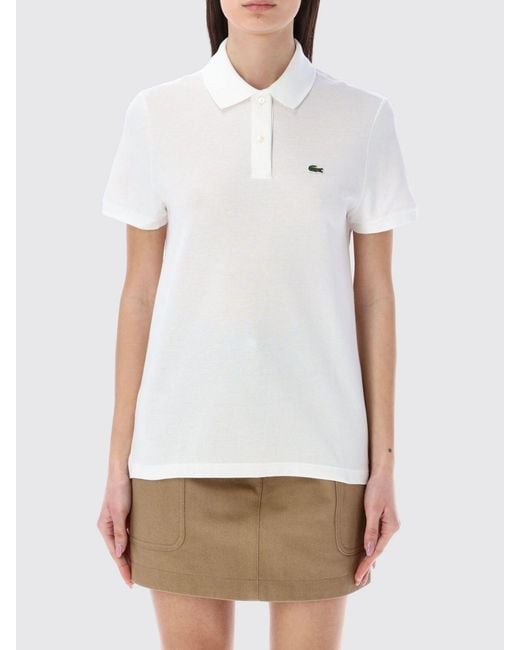 Lacoste White Cotton Polo Shirt With Logo