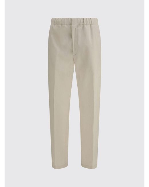 Lardini Natural Slim Fit Cotton Trousers for men