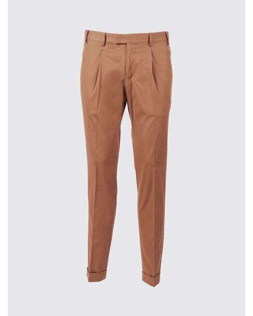 PT01 Brown Classic Trousers for men