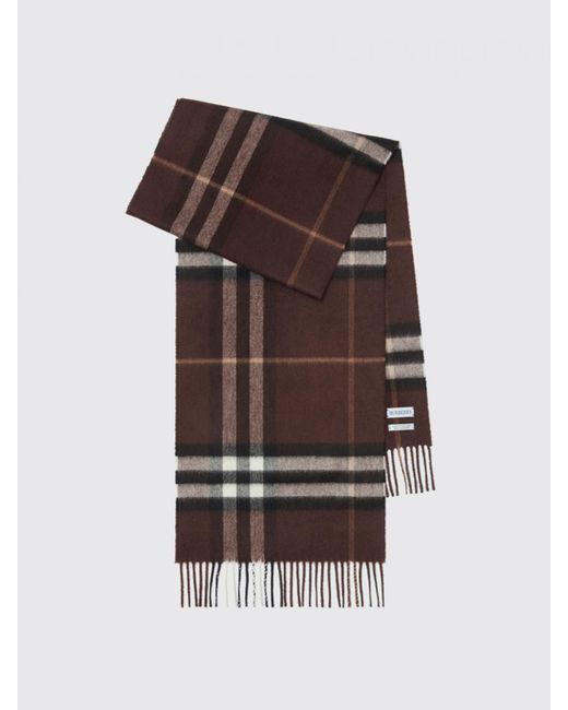 Burberry Brown Vintage Check Print Cashmere Scarf