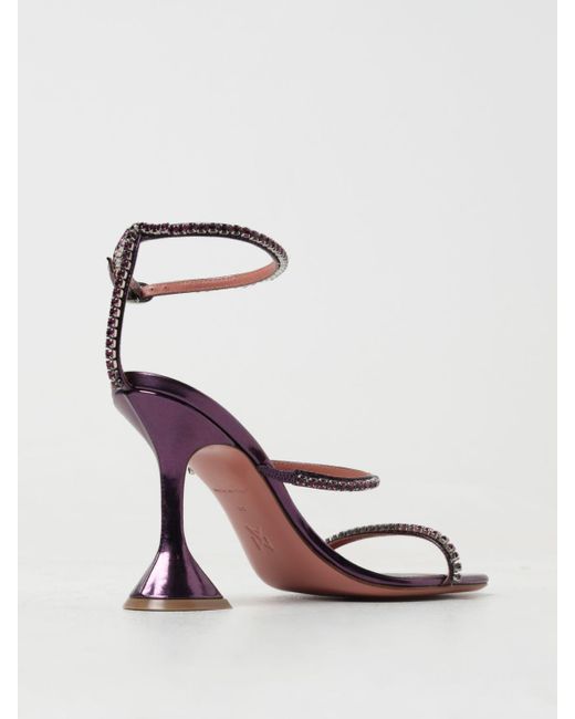 AMINA MUADDI Purple Heeled Sandals