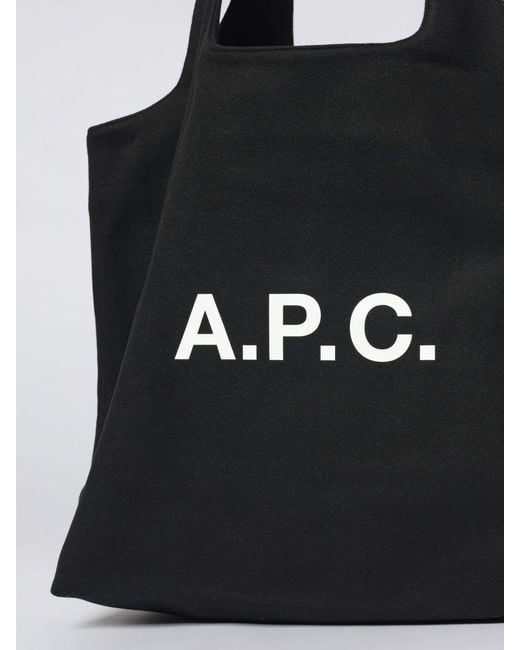 A.P.C. Black Ninon Tote Wool Blend Bag for men