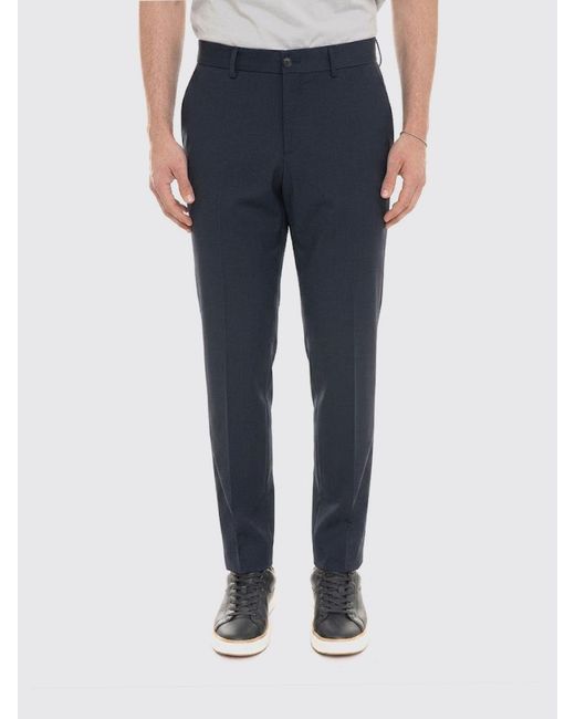 Boss Blue High-Waisted Slim-Fit Chino Trousers for men