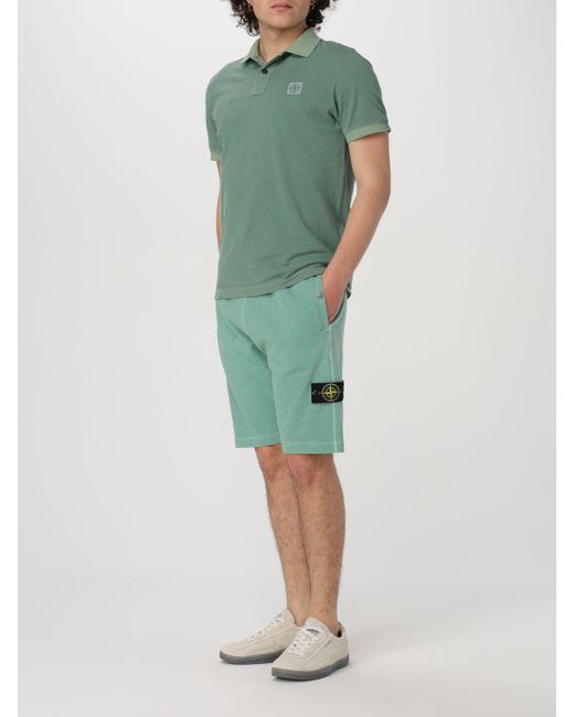 Stone Island Green Polo Shirt for men