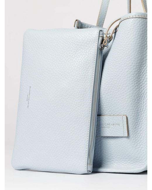 Gianni Chiarini Blue Marcella Hammered Leather Bag