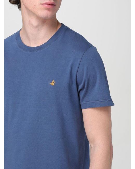 T-shirt in cotone di Brooksfield in Blue da Uomo